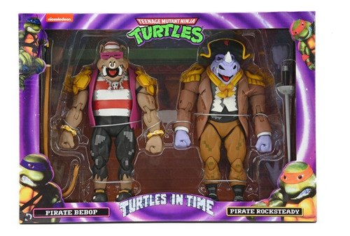 Pirate Rocksteady & Bebop 2-pack - Turtles In Time  - Neca