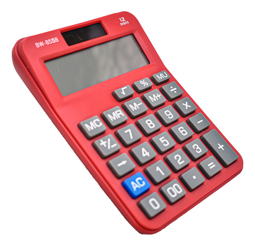 Calculadora Electrónica 12 Dìgitos Pack 3 Bw855b Bestway Color Rojo