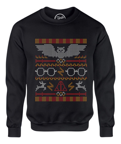 Sudadera Con Estampado Tipo Ugly Sweater Harry Potter