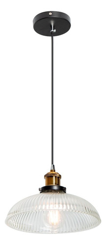 Lámpara Colgante Acabado En Negro Socket E27 60w 1 Luz Lumimexico 20846-2