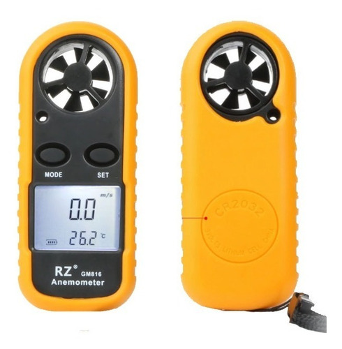 Anemómetro Digital Medidor Velocidad Viento Temperatura
