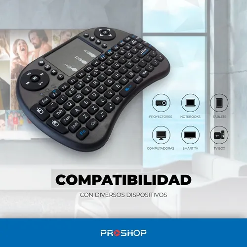 Mini Teclado Inalambrico Led Retroiluminado Smart Tv Android