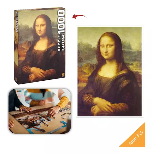 Quebra Cabeça Monalisa Puzzle 1000 Peças Grow - Bebe Brinquedo