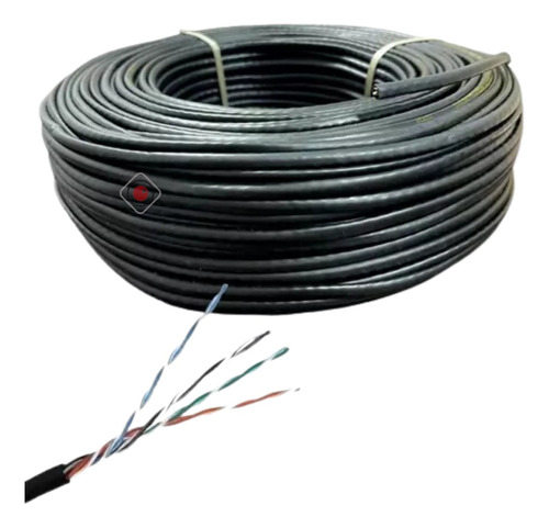 Rollo Cable Utp Red 100m Metros Exterior 100% Cobre Cat 5e