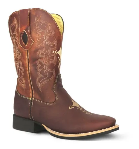 Bota Texana Masculina Couro F ssil Country Silverado Botas