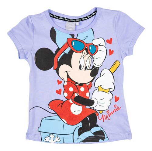 Remera Manga Corta Disney Minnie Lila