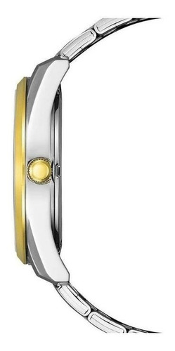 Reloj Citizen Silver&gold Original Hombre E-watch Color De La Correa Plateado/dorado Color Del Bisel Dorado Color Del Fondo Azul