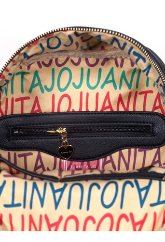 Mochila Juanita Jo Dublin Pocket (10814) Negro Rosa Full