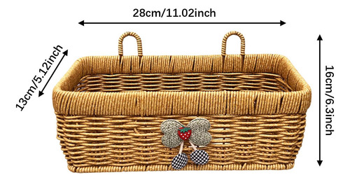 Cesta De Almacenamiento De Colgantes Imitador De 28x13x16cm