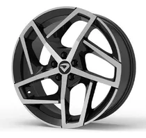 Comprar Roda Aro 18 Tala 6 Volcano Mark 8 4x100 \u002F Jogo + Bicos Cor Preto Diamantado