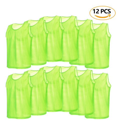 Pack De 12 Chalecos De Malla Para Entrenamiento De Fútbol B