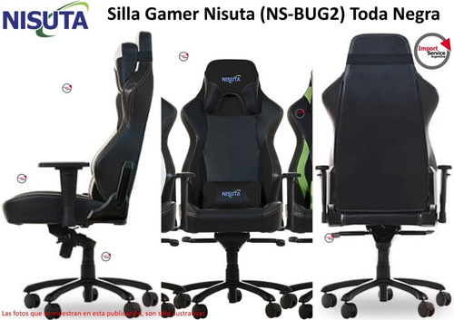 Silla Gamer Nisuta (ns-bug2) Toda Negra