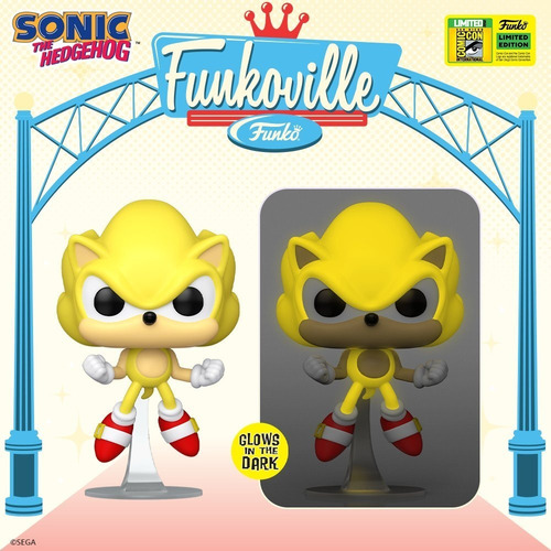 Funko Pop Super Sonic First Appeareance #877 Sdcc 2022 Exclu