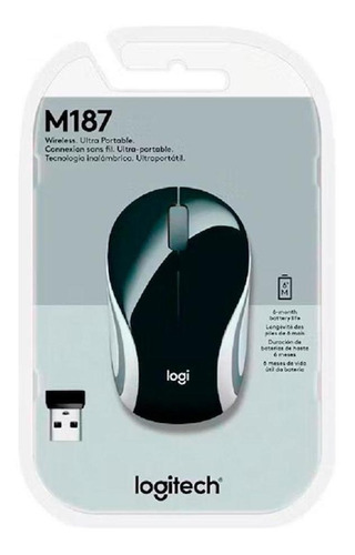 Mouse Logitech M187 Wireless Ultra Portable Black