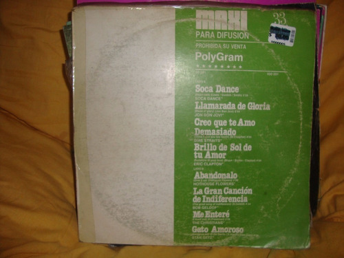 Vinilo Maxi Soca Dance Bon Jovi Claptonstan Getz Flowers D1