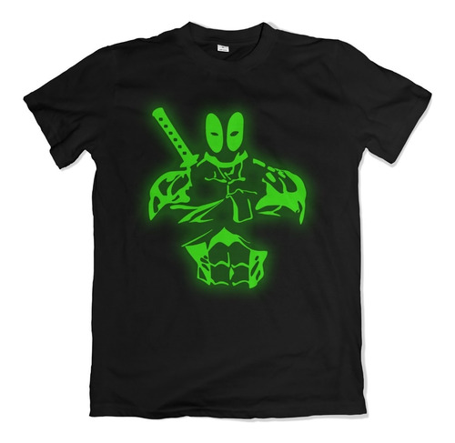 Remera Deadpool Superhéroe Brilla Oscuridad Unisex Algodón 