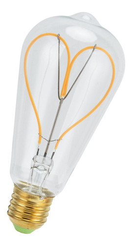 Bombilla Love Peach Con Filamento Led Transparente En Forma