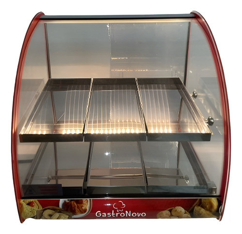 Warmer Mantenedor Comida Caliente Curvo Luz Led Gastronovo