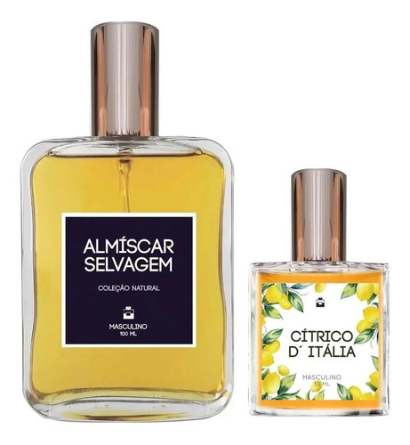 Perfume Almíscar Selvagem Essência do Brasil 100ml + Cítricos D'italia 30ml