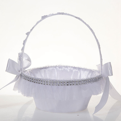 Cesta Romántica Para Niña De Las Flores Con Asa, Pequeño
