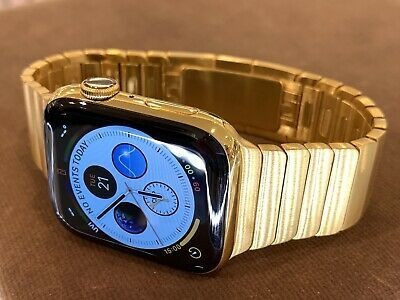 Custom 24k Chapado En Oro De 44mm Apple Watch Serie 6 Dia...