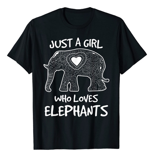 Solo Una Chica Que Ama La Camiseta De Elefante Mandala De Ro