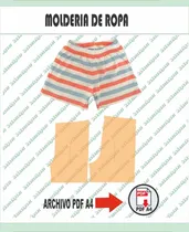 Comprar Molderia Textil Imprimible Tamano Real Pdf A4 Short Bebe