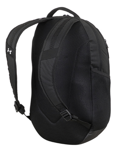 Mochila Under Armour Hustle 6.0 Backpack Unisex Negro Unisex. Diseño De La Tela Lisa Color Black / Black / White
