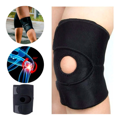 Joelheira Articulada Reforçada Neoprene Preta Promção