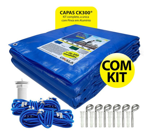 Lona Para Piscina 8x4 M 5 Em 1 Proteção + Térmica Completa