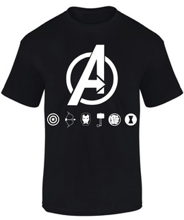 Camiseta Grafica Marvel Avengers Endgame Main Cast Group Sh 