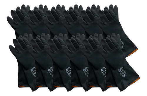 Guante Látex Uso Industrial Negro Pack X 12 Pares