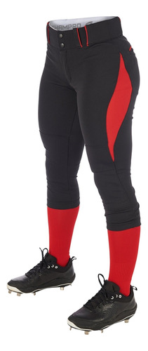 Pantalon Softbol Champro Traditional Bp28 Negro R Corto Niña