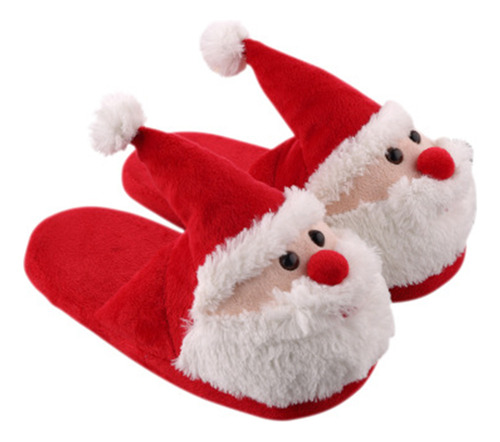 Pantuflas Cálidas De Peluche De Papá Noel, Antideslizantes,