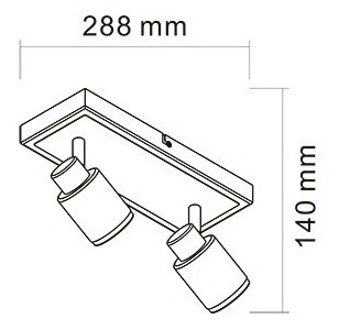 Imagen 2 de 5 de Aplique Julita 2 Luces Moderno Negro Pared Gu10 Candil
