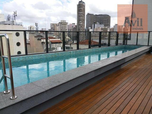 Studio Com 1 Dormitório Para Alugar, 33 M² Por R$ 2.500/mês - Santa Efigênia - São Paulo/sp - St0028
