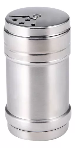 2 unidades de acero inoxidable de tamaño pequeño salero y pimentero latas  de condimentos para el hogar utensilios de cocina