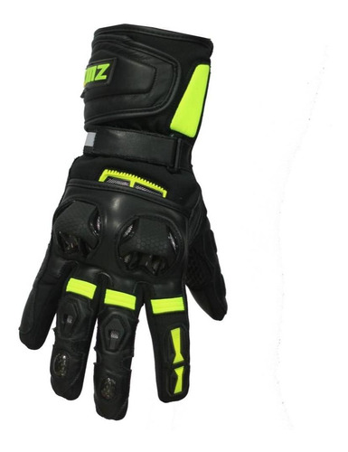 Guantes Moto Calle R66 Negro/neon Kmz