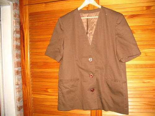 Saco Blazer Marron Forrado De Vestir Mc Blaser  Gabardina Fo