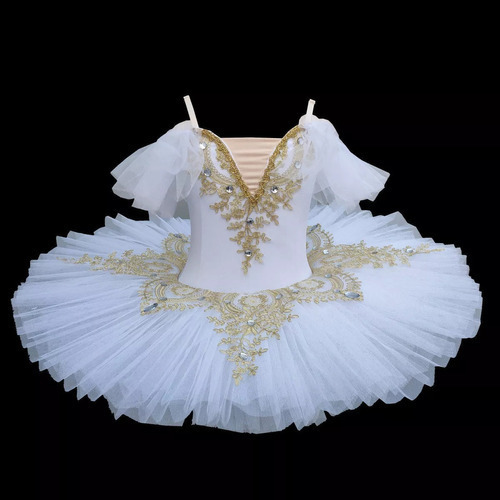 Vestido De Ballet Swan Girl Con Falda Tutú Esponjosa