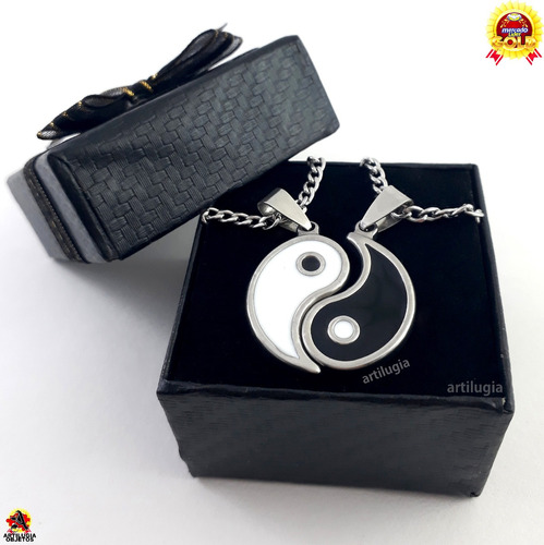 Dije Ying Yang Doble Acero Quirurgico Cadenas 55cm 4 Modelos