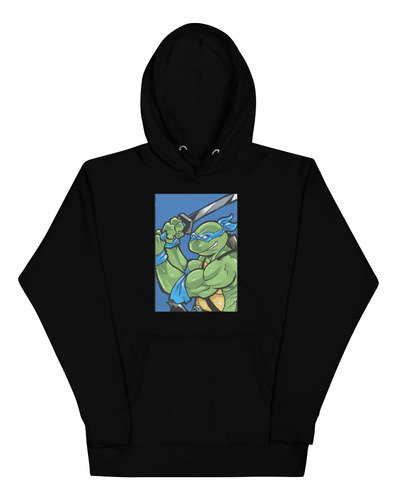 Sudadera Tortuga Ninja Leonardo Antifaz Azul Espada Tortugui