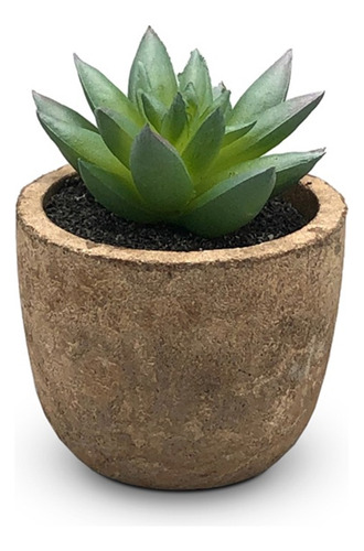 Cactus Mini Planta Artificial Deco Maceta Piedra Hogar 88008