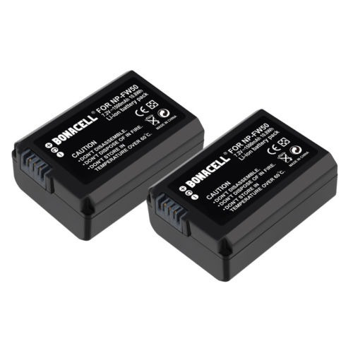 Imagen 2 de 5 de 2 X Batería + Cargador De Np-fw50 Para Sony A6300 A6000 A300