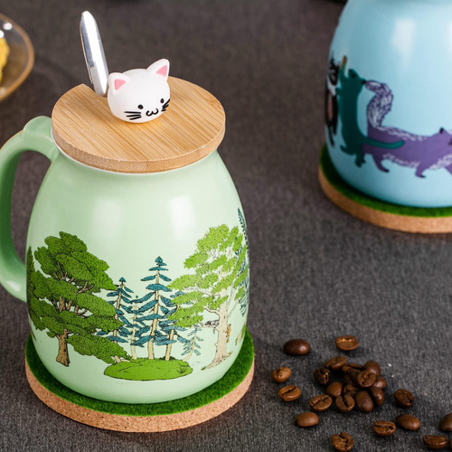 Juego De 4 Posavasos Para Bebidas De Césped, Posavasos Decor