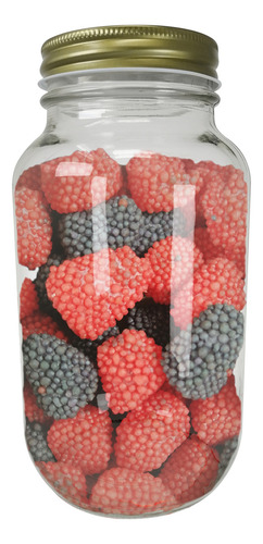 Frasco De Vidrio 940 Ml 24 Pz Conservas Fruta Color Dorada