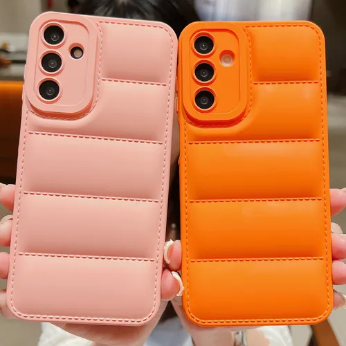 Funda Para Samsung Galaxy S24 Fe Acolchado Naranja