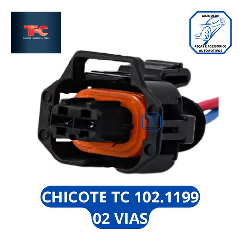 1x Conector Plug Do Bico Injetor Diesel S10 Blazer 2.8 Mwm