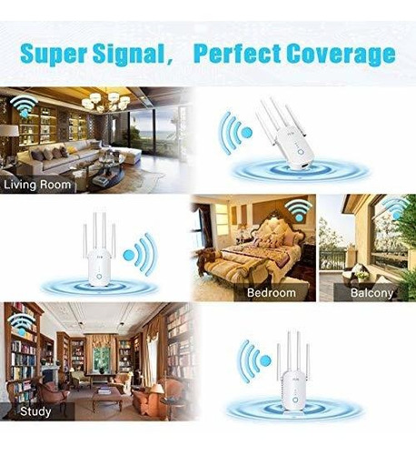 Extensor Wifi Mbps Amplificador Frecuencia Antena Linterna