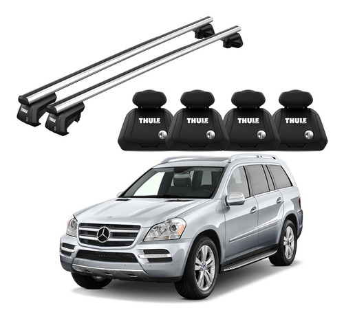 Rack Bagageiro Teto Thule Xt Prata Mercedes Benz Gl 06 À 12